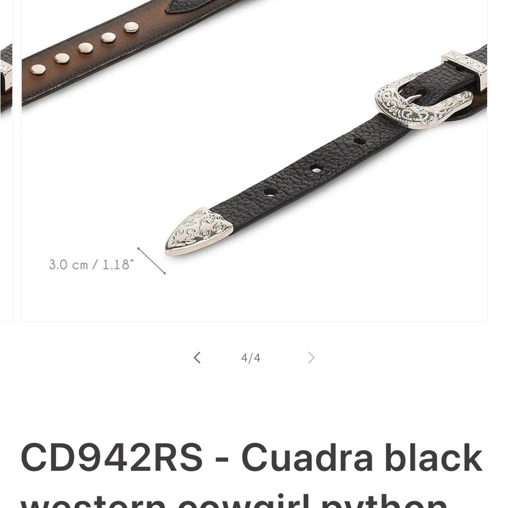 Cuadra Black and Brown Leather Belt